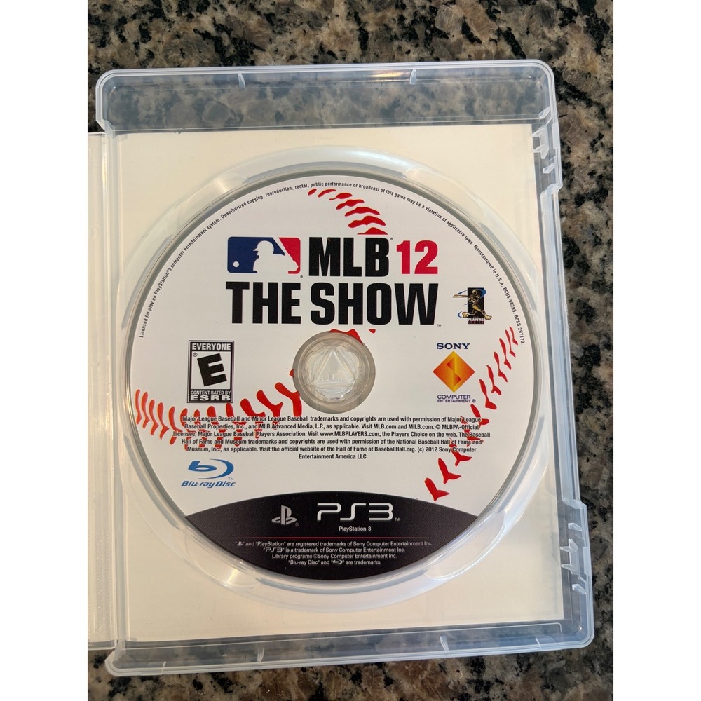 MLB 12 The Show Sony PlayStation 3 PS3 Baseball Video Game 2012 Untested - Picture 2 of 4